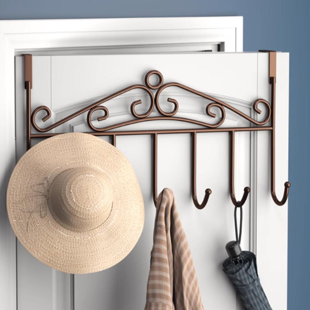 Türhaken Eisen Multifunktional Hohe Tragfähigkeit Einfache Montage Platzsparend Über die Tür Haken zum Aufhängen von Kleidung