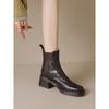 British style thick-soled thick-heeled Chelsea short boots women's 2025 autumn and winter new velvet Martin boots