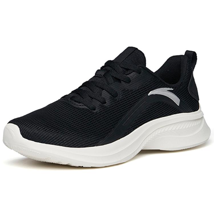 New Anta Running Collection Cushioning Lightweight Wear Resistant Slip Resistant Low Top Running Shoes Women's Black 122225570-1