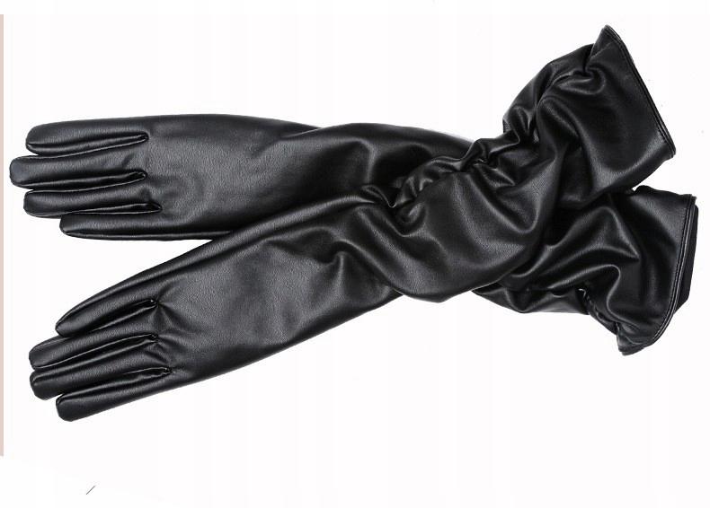 Brown Women' GLOVES Stylish Snake Skin Slightly Shiny Autumn/winter