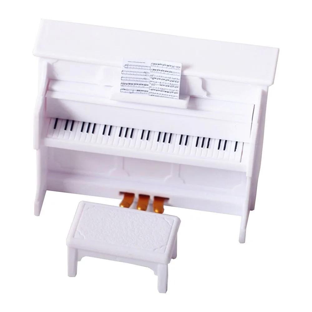 Playing House Dollhouse Musical Instruments 1/12 Doll Piano Craft Wood Multicolor Miniature Pianoforte Doll Accessories