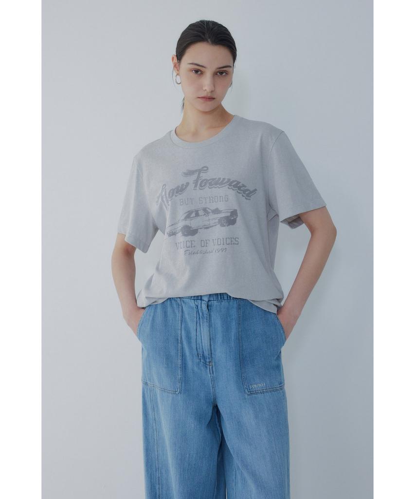 Bobeu Racing Graphic Pigment T-Shirt_Light Khaki 7156240005