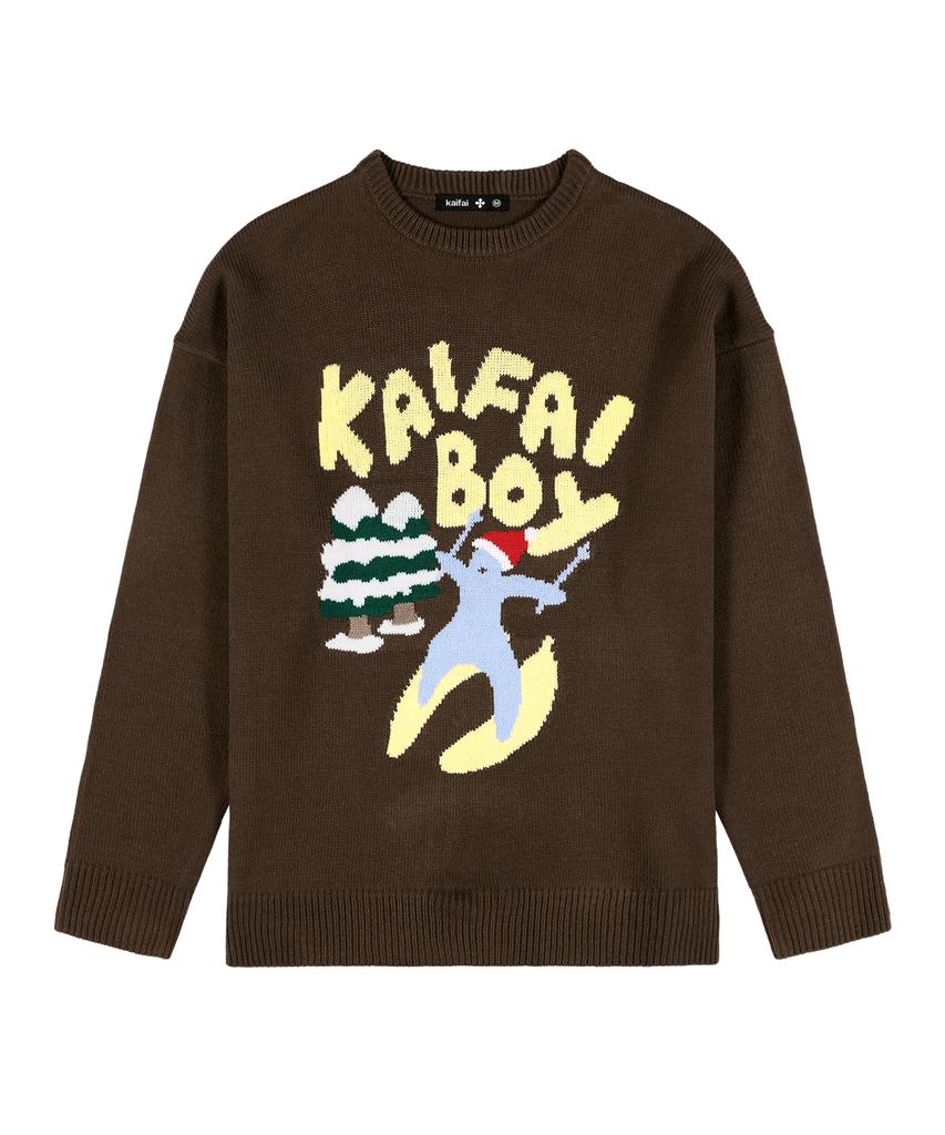 KAIFAI Skiing Banana Boy Knit (Brown) K25Zb168