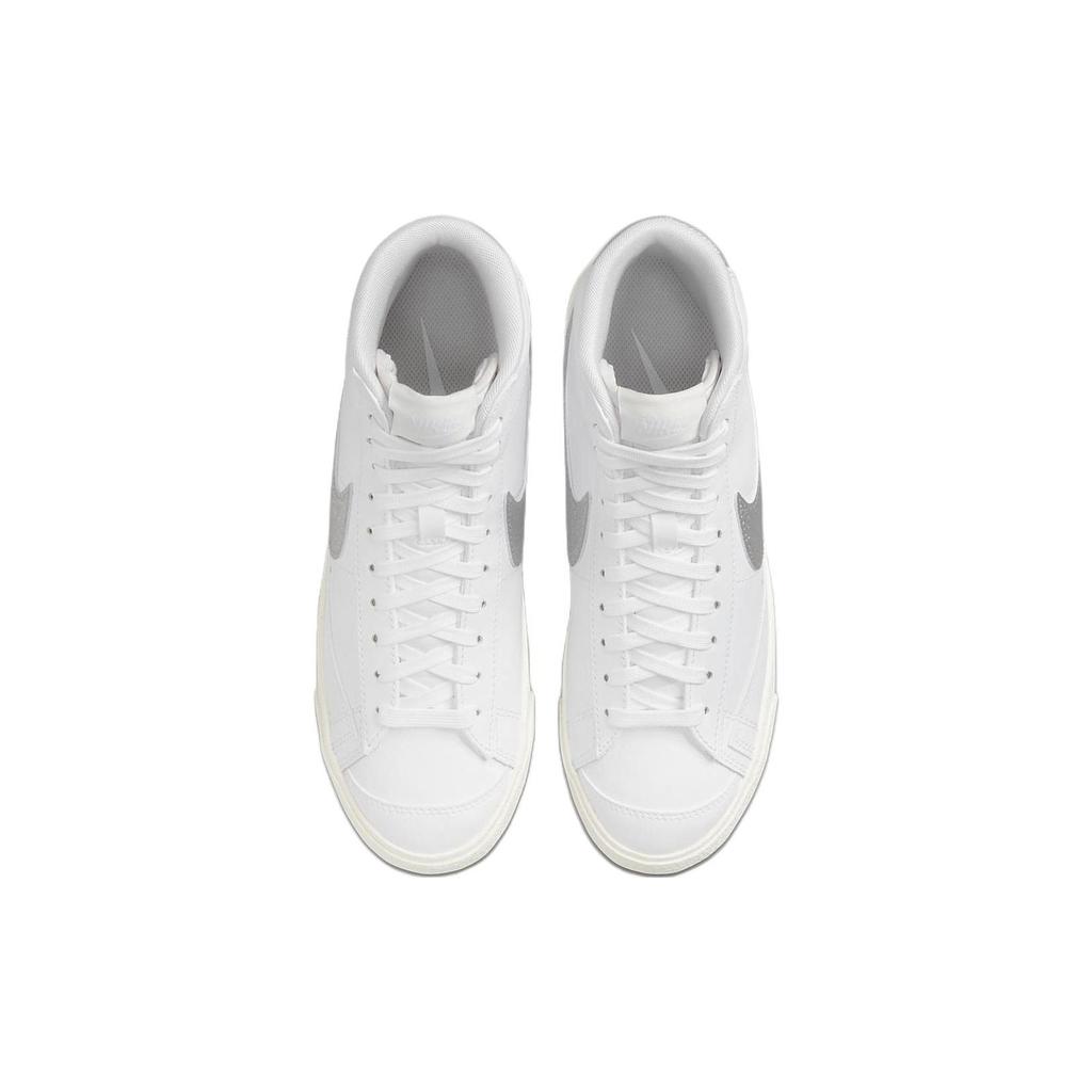 Nike Blazer Mid 77 Essential White Metallic Silver Women Sneakers Sail Summit-White DQ7574-100