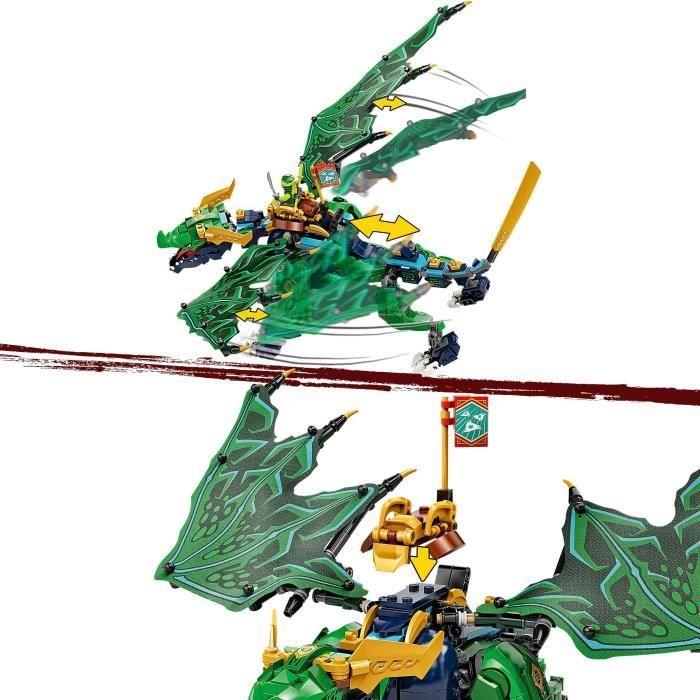 Lego 71766 ninjago le dragon légendaire de lloyd, figurines de ninja lloyd, nya avec épée, jouet de dragon, pour enfants 8 ans
