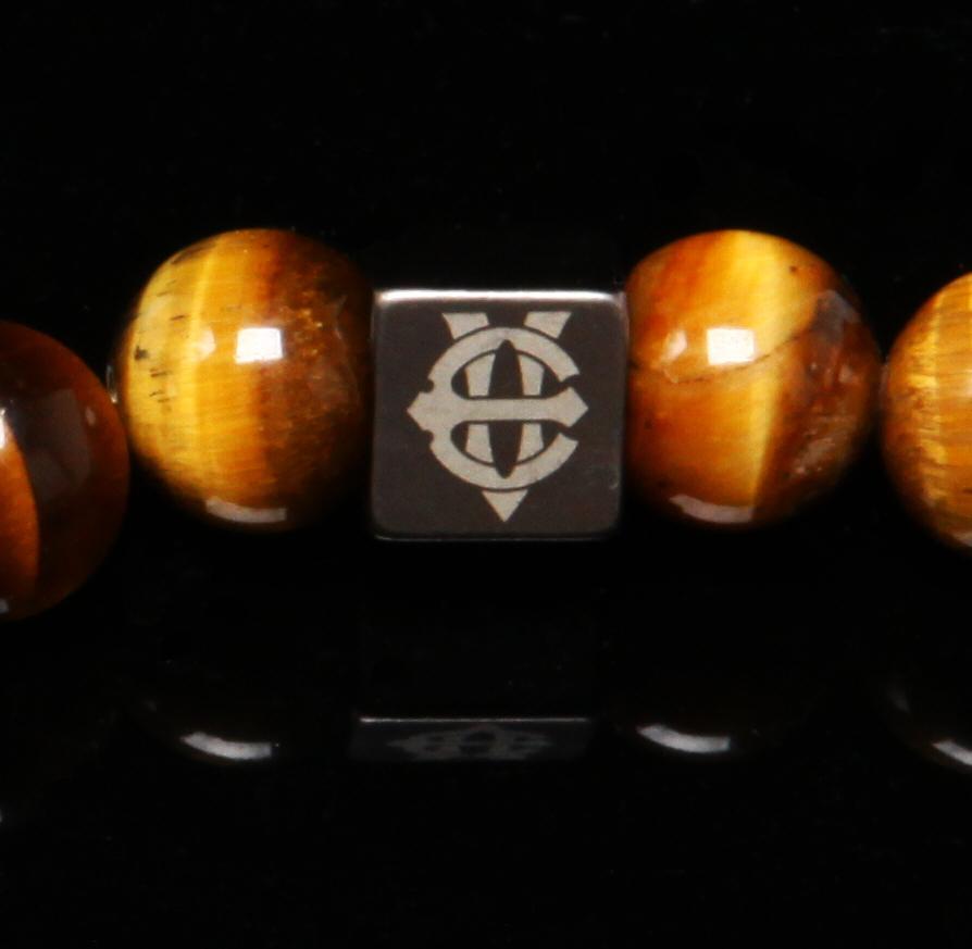 Eightvolume Ev 3Motif Bead Bracelet(Brown)