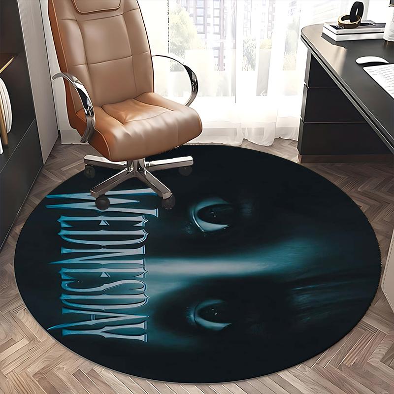 Wednesday Addams,Gothic Horror Chair Mat Round Rug Office Carpet, Non Slip, Suitable for Living Rooms, Bedrooms,Decor1205881a