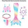 Kids Tail Mermaid For Girls Ariel Swimsuit Birthday Outdoor Pool Clothing Party