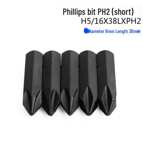 Phillips Impact Driver & Screwdriver Bits – Magnetic, Wear-Resistant Chrome Vanadium Alloy Steel