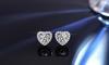 925 Sterling Silver Heart-Shaped Moissanite Jewelry Set: Ring, Necklace, Earrings