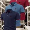 3Pcs Men'S Polo Shirt Set, Featuring a Fashionable And Casual Design, Comfortable And Breathable for Summer, Short-Sleeved with a Collar.