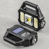 Zoomable Camping Work Light Waterproof Handheld  Flashlight Portable Solar Searchlight  Camping