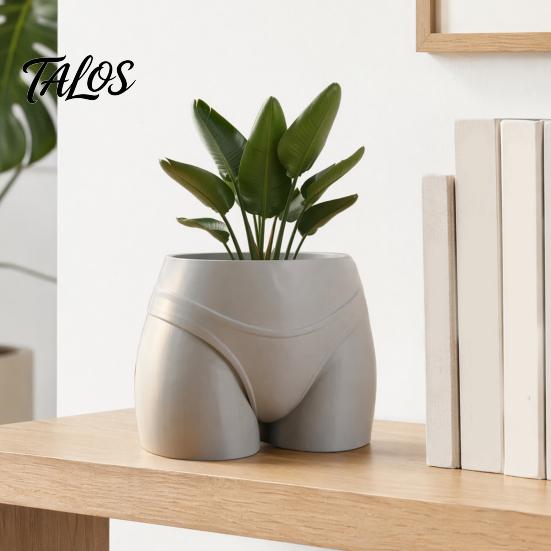 Modern Minimalist Ceramic Planter Funny Briefs Planter, Humorous Plant Pot, Human Body Artistic Shape Flowerpot for Indoor Plants Home Office