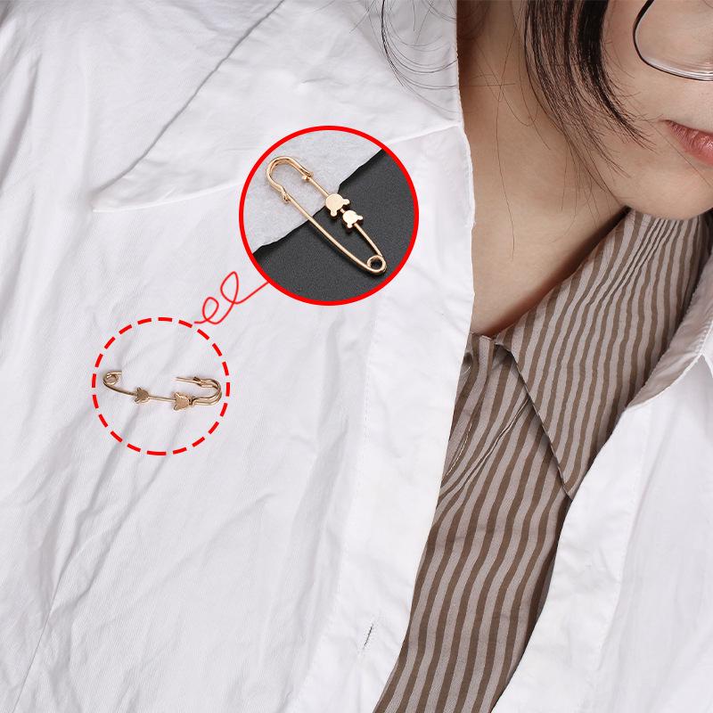 Adjustable Waist Skirt Pin: Anti-Exposure Metal Brooch Clothing Accessory
