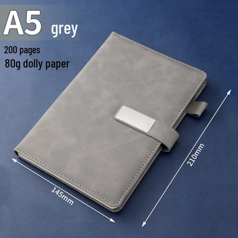 Custom Logo A5 Notebook with Buckle - Learning Planner, Office Business Stationery, Record Book, Gift Box