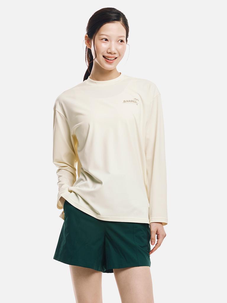 BARREL Women'S Loose Fit Artwork Rash Guard Ivory (B6Swwrg002Ivr)