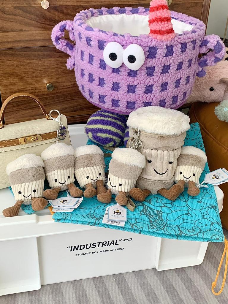 Plush Toy Doll Coffee Cup Keychain Pendant Cute Accompanying Bag Doll