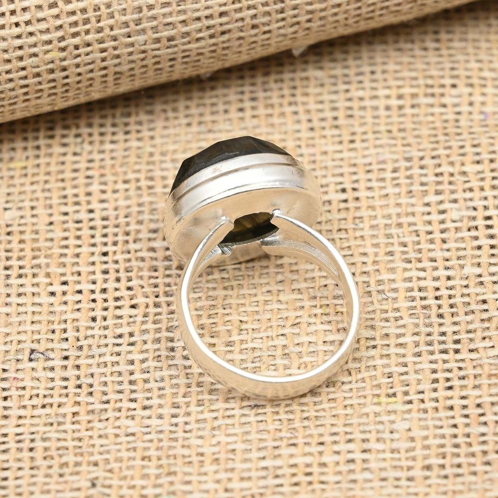 Labradorite Gemstone Håndlagde 925 Sterling Sølv Ringsmykker til Thanksgiving