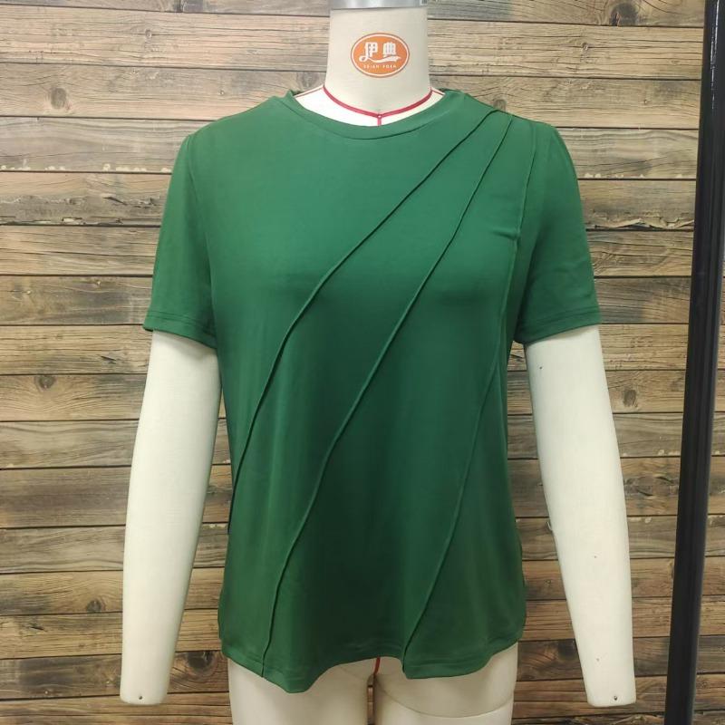 Women's Summer Crew-neck Short-sleeved Loose T-shirt Base Top