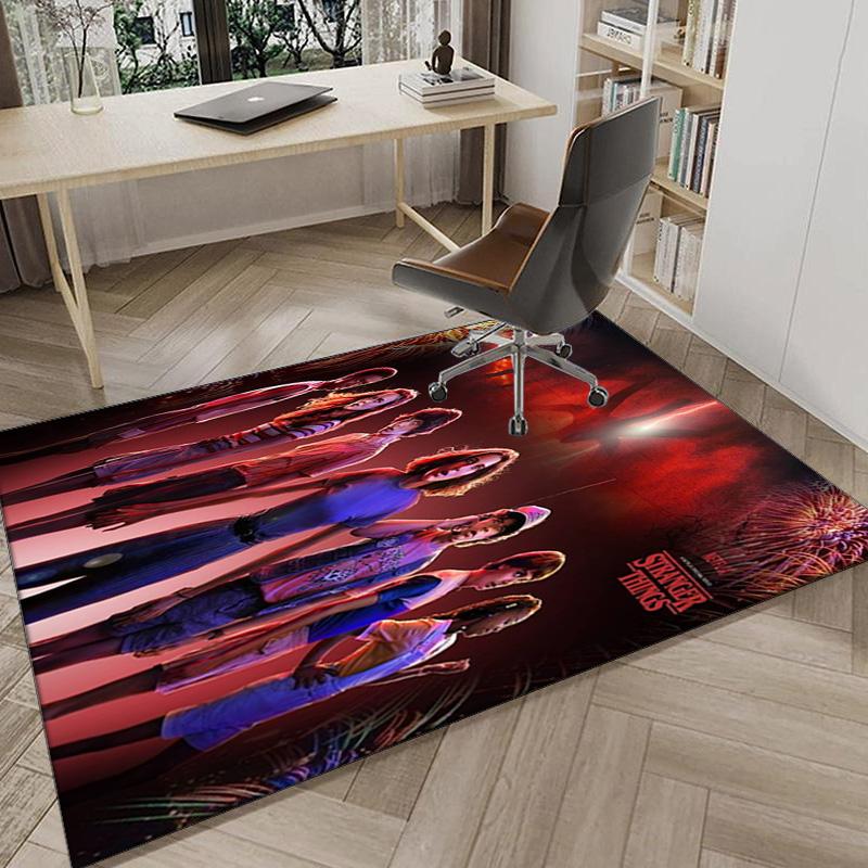 Stranger Sci-fi Adventure Carpet, Chair Rug,Rug for Office Bedroom Living Rooms, Doormat Decor Fan Gift Christmas Gift
