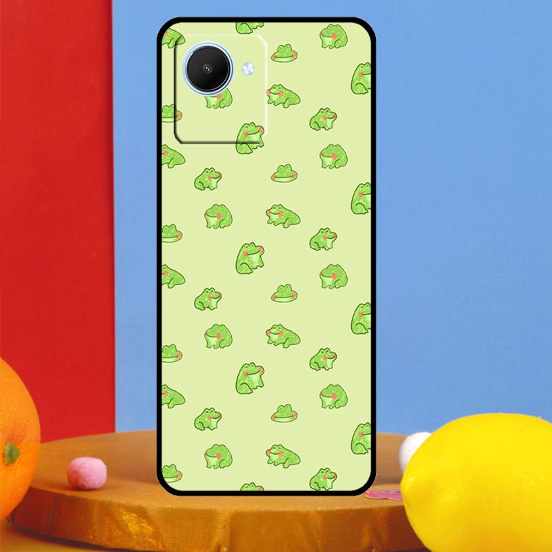 Cute Cartoon Frog For Realme C51 C31 C67 C55 C53 C35 C33 C30 C21Y C25s 9 10 11 12 Pro Plus GT Neo 5 6 Case