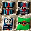 Cushion Cover Cushion Cover Pillowcase, Anti-Mite Invisible Zipper, Linen Sofa Cushion M-Martini Stripe