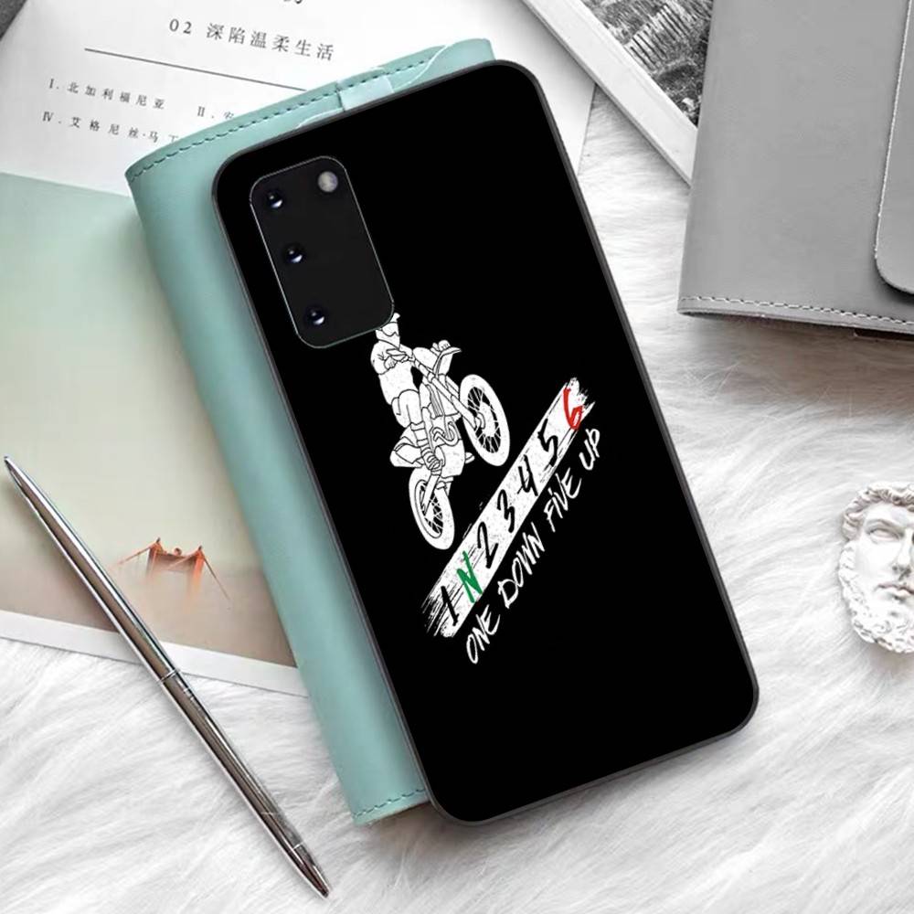 1N23456 M-Motorcycle Phone Case Silicone PC+TPU For Samsung S10 20 30 22 23 24 Plus Lite Ultra Cover