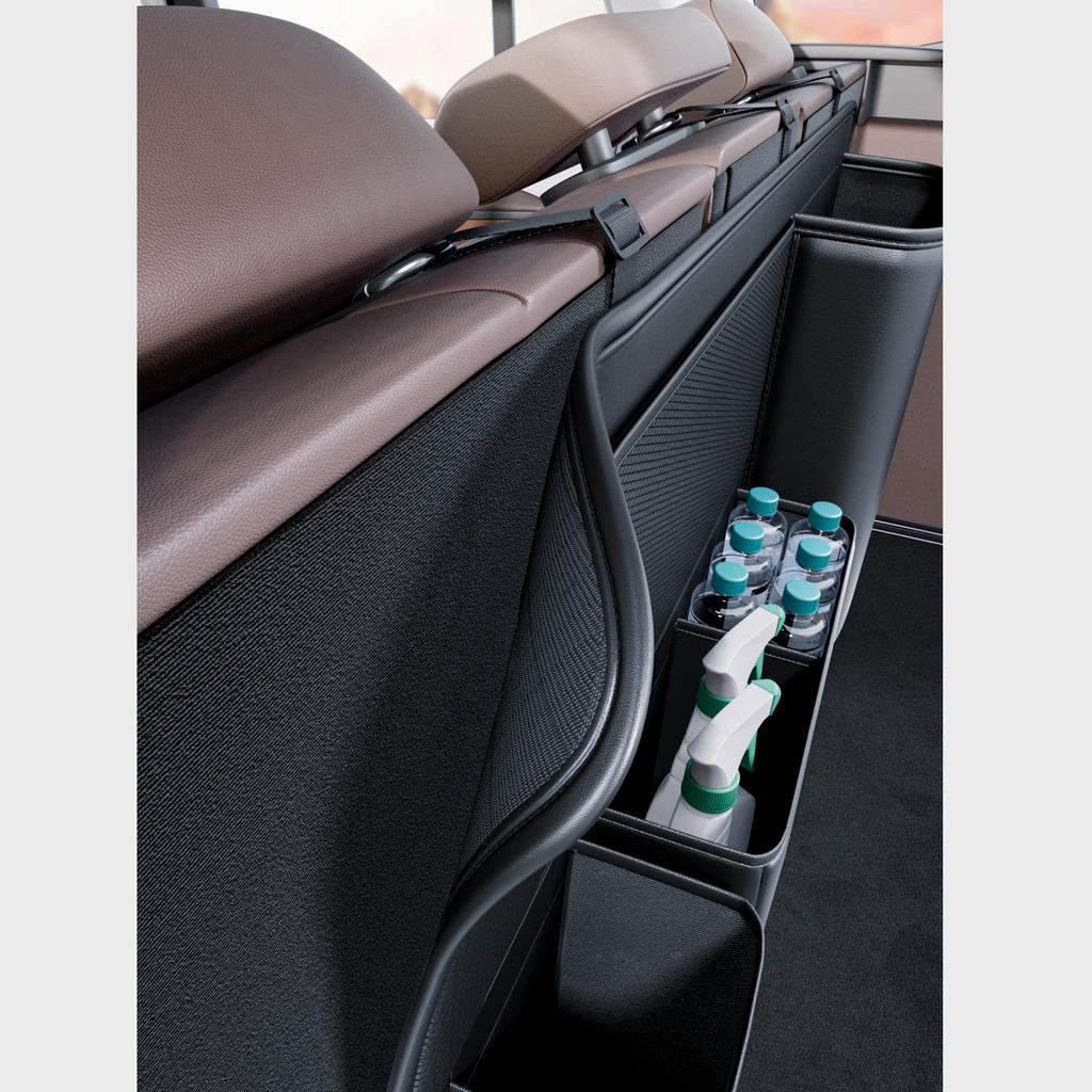 Car Trunk Storage Organizer Leather SUV Rear Seat Back Hanging Tools Firefighter Water Bottle Cup Pocket Organizer Accessories