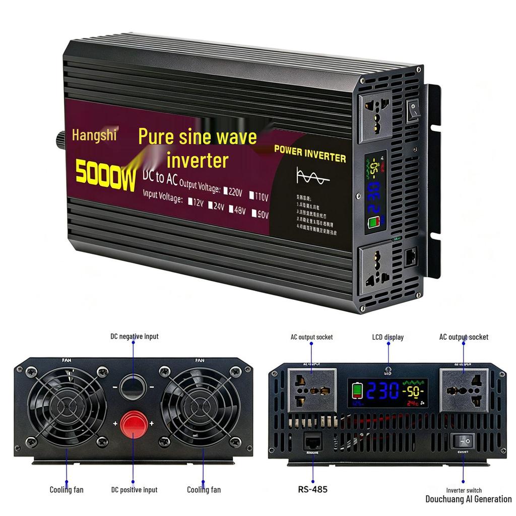 Car and Home Pure Sine Wave Inverter 12V/24V/48V/60V to 220V