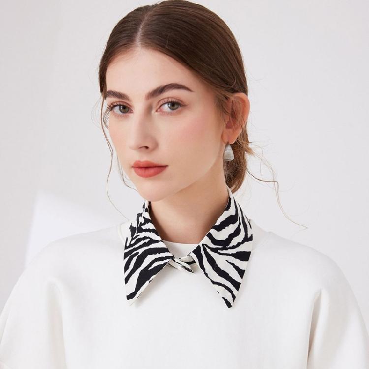 Modern Black White Striped Faux Collar Insert Detachable Collar False Lapel Blouse Collar False Collar Fashion Statement