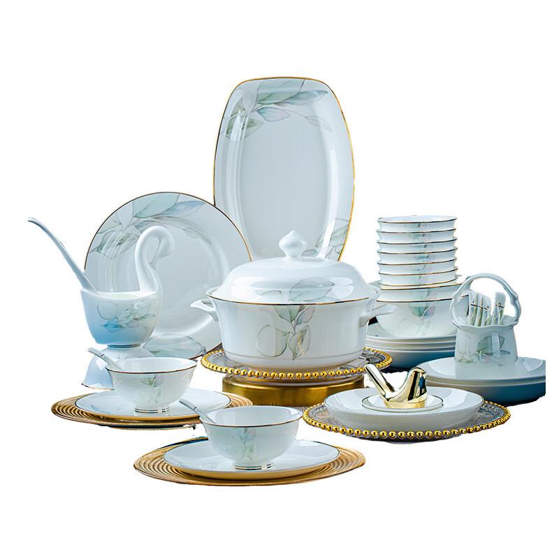 Shuogang Tiangong Spring Theme 22-Piece Bone China Dinnerware Set