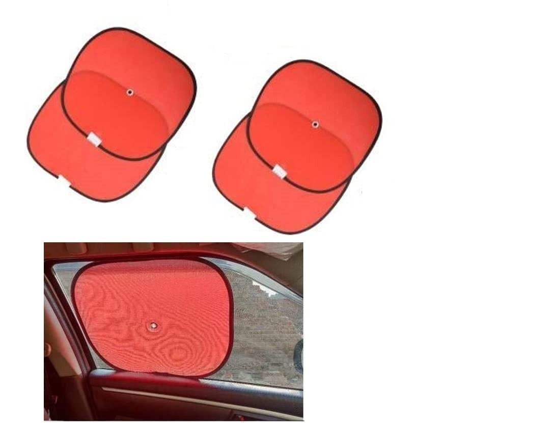 

@ Car Window Sunshade Red Color With Suction 2 180Gm Zr-2998-60%Off