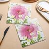 20Pcs Pink Flower Printed Paper Napkins, 2-Ply Disposable Napkins for Baby Shower Birthday Party - Table Decor Tissue Supplies