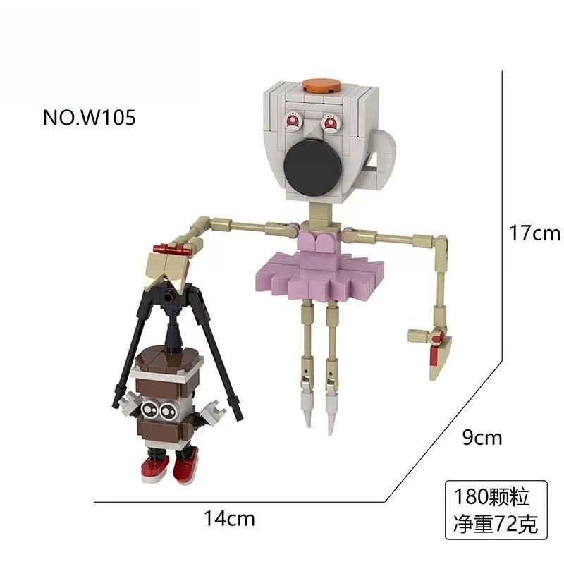 New Type MutationTung Tung Tung Sahur Horror Figurine Educational Assembly Building Blocks Doll Toys For Kid Birthday Gifts