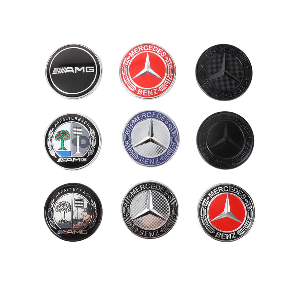 For Benz C-CW205 42MM Car Front Hood Emblem Covers Auto Decoration Accessories For Mercedes Benz AMG A B C D M S R G Class GLK CLA W447 W204 W205