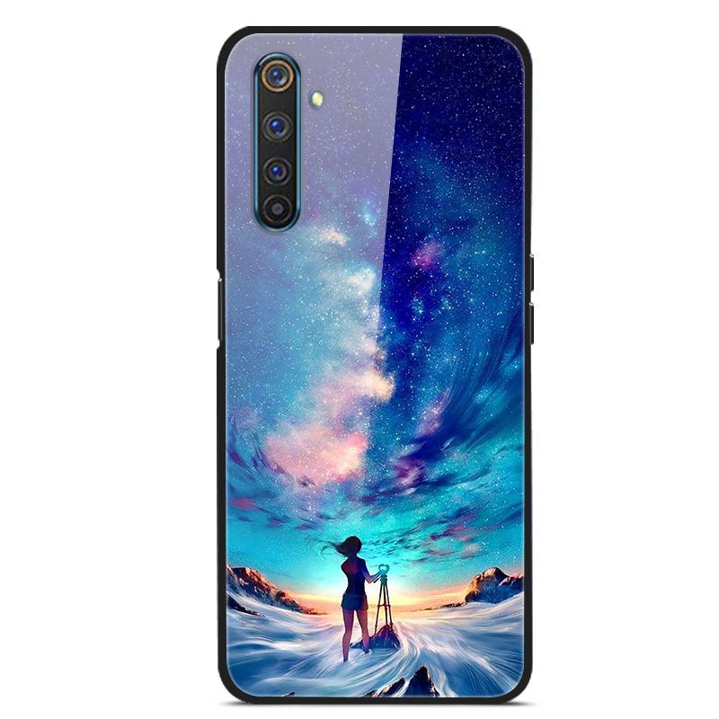 For OPPO Realme XT Tempered Glass Case Soft Bumper Hard Funda For OPPO Realme 6 Pro Realme X2 XT Phone Case Realme6 Back Cover