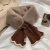 Knitted Scarf Plush Scarf Cashmere Shawl Warm Knitted Scarf Thicken Winter Cashmere Scarves  Women