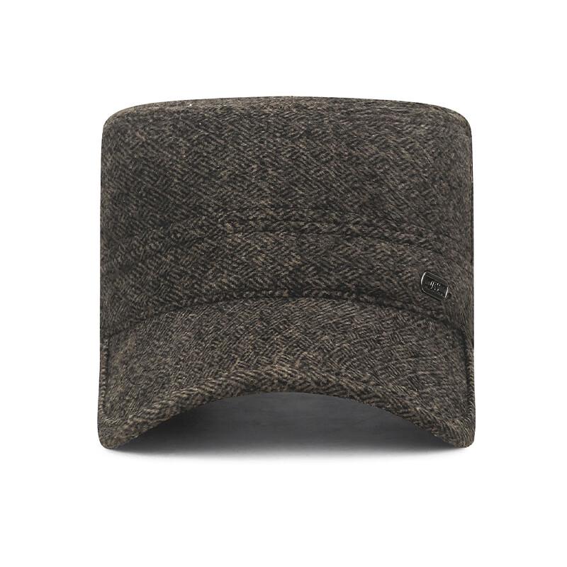 Men's Winter Wool Earflap Flat Cap