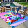 1pc Christmas Themed Rug, Colorful Snowman and Christmas Tree Print, Bedside Carpet, Non slip Laundry Room Mat, Machine Washable Water Absor