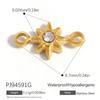 Waterproof Hypoallergenic DIY Jewelry 18K PVD Gold Plated Stainless Steel CZ Star Moon Heart Bow  Charms Pendants Bulk