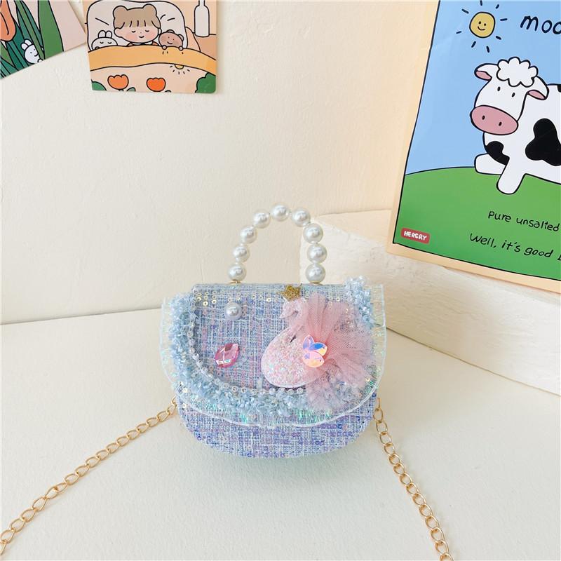 

Cute Stylish Princess Handbag For Girls Trendy Crossbody Bag With Breathable Design синій