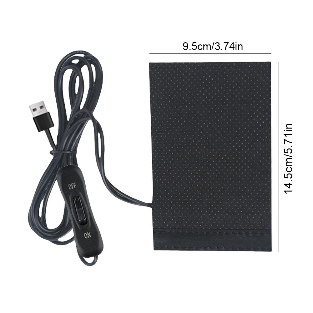 12V USB Motorcycle Heated Handgrips 3 Gears Electric Heated Handle Cover Anti Slip Handlebar Heater Warmer for Outdoor Riding