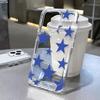 Blue pentagram Phone case iPhone 15 Pro Max 11 12 13 16 14 Plus 7 8 XS Silicone Shockproof Case Lens protector shell