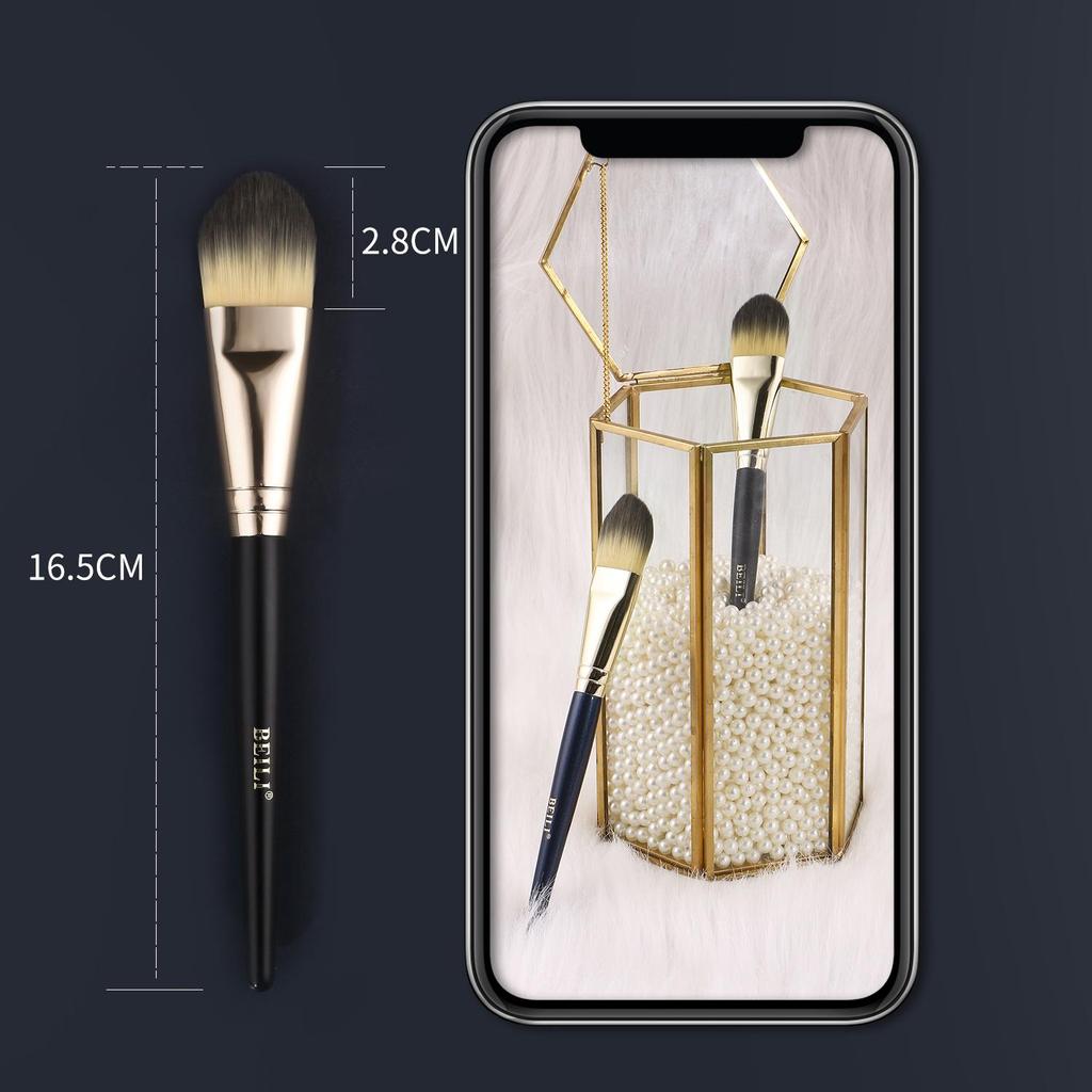 BEILI Sıvı Krem Kozmetik Yüz Kapatıcı Makyaj Fırçaları Karıştırma için Vakıf Makyaj Fırçası Profesyonel