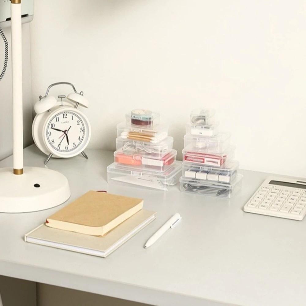 Flip Cover Plastic Jewelry Case Mini Beads Storage Container Sewing Storage Box  Craft Supplies