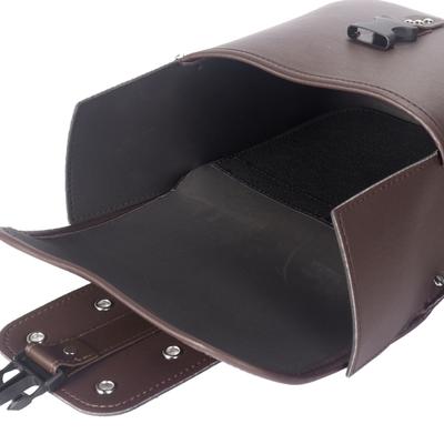 Heavy Duty Motorcycle Side Storage Bag Synthetic Leather Ergonomic Mounting Motorcycle Side Pouch For Travelers