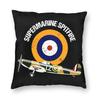 Supermarine Spitfire Povlak na polštář RAF Warbird Vojenský Letadlo Letadlo WW2 Pohovka Potah na polštář Domácí dekorace Sametový povlak na polštář