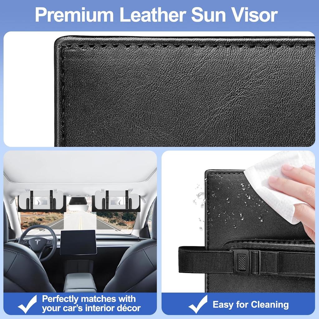 Polarized Sun Visor Extender For Car Anti-Glare Sunvisor Extension Shade Attachment For Glare,Clips And Straps Design For Extra Safety,Sunshade