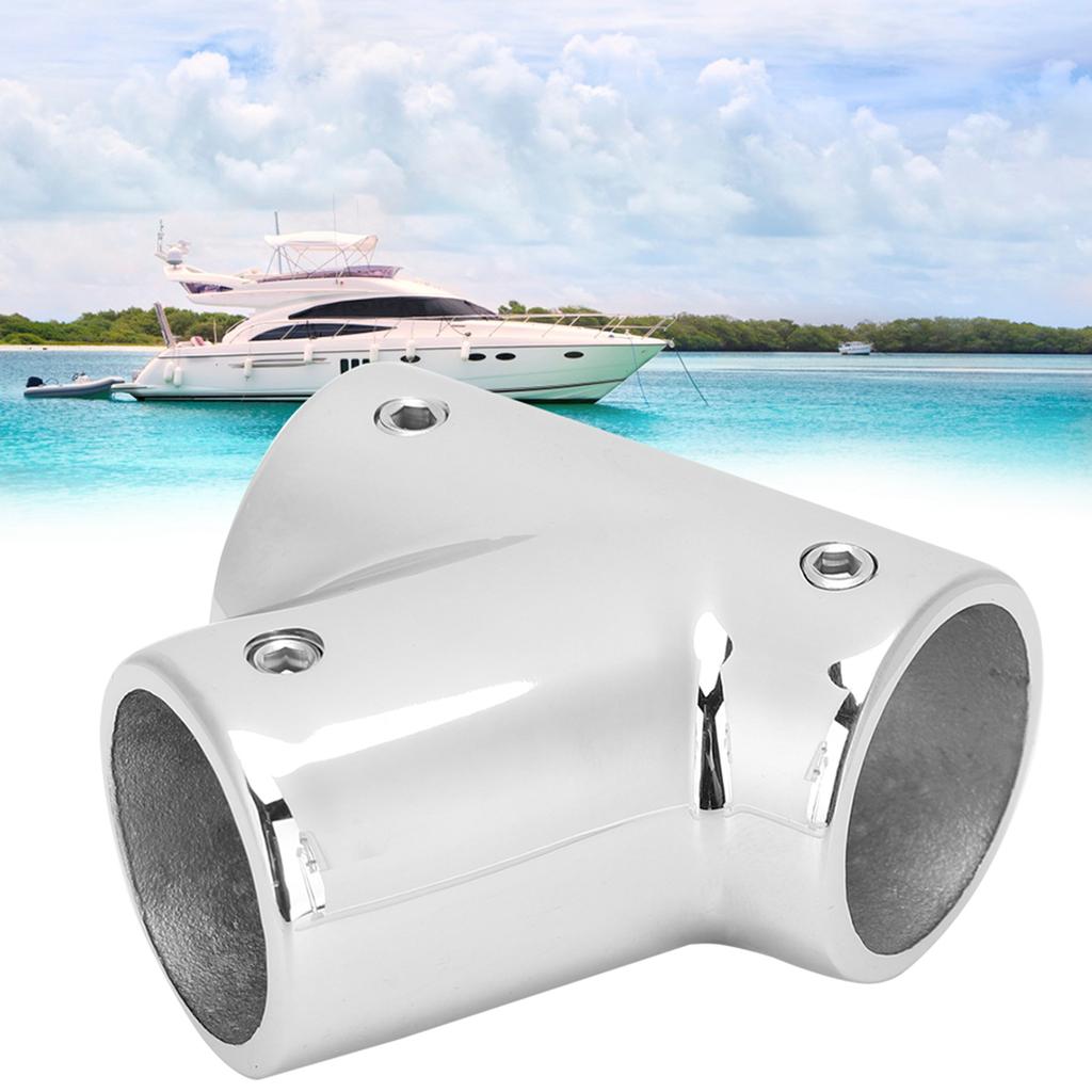 60 Degree Tee Left 3 Way Boat Handrail Fitting Marine Yacht Hand Pipe Connector MJS015‑00525mm
