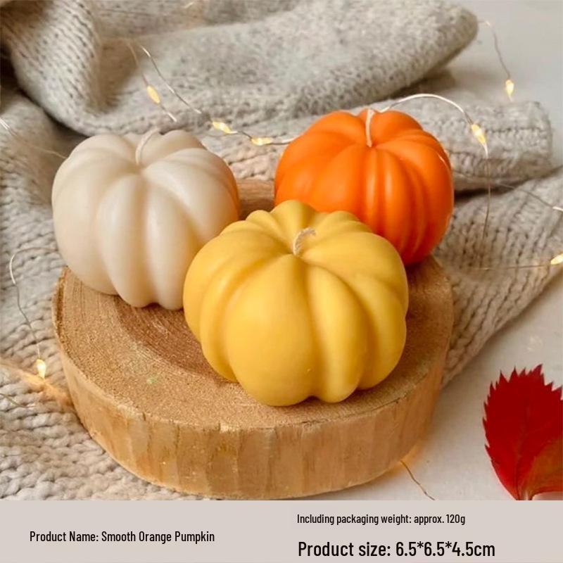 Pumpkin-Shaped Soy Wax Scented Candle - Smokeless Halloween Souvenir & Decorative Gift